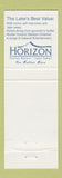 Matchbook Cover - Horizon Casino Resort Lake Tahoe NV