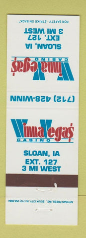 Matchbook Cover - Winna Evgas Casino Sloan IA