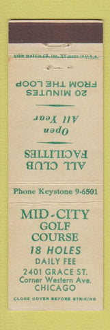 Matchbook Cover - Mid City Golf Course Chicago IL