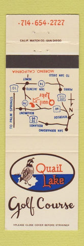 Matchbook Cover - Quail Lake Golf Course Beaumont TX