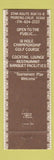 Matchbook Cover - Quail Lake Golf Course Beaumont TX