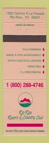 Matchbook Cover - Rio Rico Resort Country Club AZ