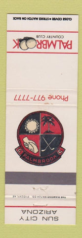 Matchbook Cover - Palmbrook Country Club Sun City AZ