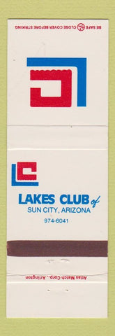 Matchbook Cover - Lakes Club of Sun City AZ