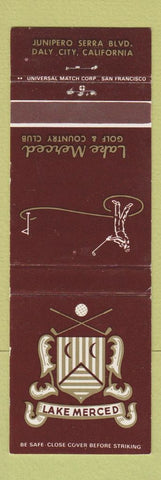 Matchbook Cover - Lake Merced Golf Country Club Daly City CA WEAR