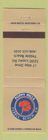 Matchbook Cover - Poppy Hills Pebble Beach CA