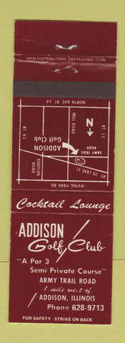 Matchbook Cover - Addison Golf Club IL