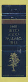 Matchbook Cover - Weston Golf Club WEAR