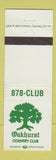 Matchbook Cover - Oakhurst Country Club