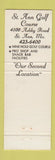 Matchbook Cover - St Andrews Golf Club St Charles MO