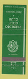 Matchbook Cover - Presidio Golf Club San Francisco CA