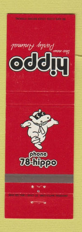 Matchbook Cover - Hippo Party Animal Houston TX