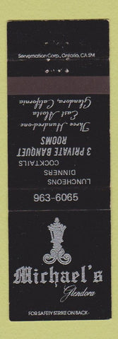 Matchbook Cover - Michael's Restaurant Glendora CA