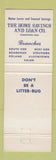 Matchbook Cover - Home Savings and Loan Poland Boardman Struthers Yountstown OH