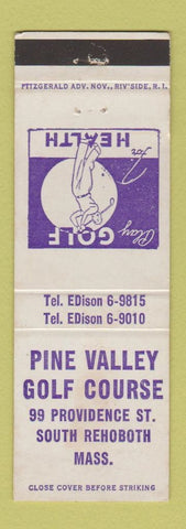 Matchbook Cover - Pine Valley Golf Course South Rehoboth MA WEAR