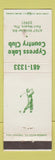 Matchbook Cover - Cypress Lake Country Club Fort Myers FL WEAR