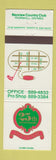 Matchbook Cover - Bayview Country Club Thornhill ON 25th
