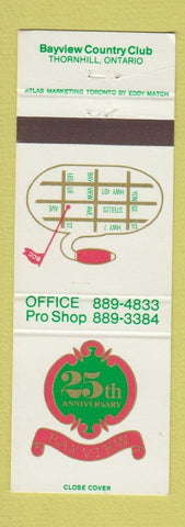 Matchbook Cover - Bayview Country Club Thornhill ON 25th