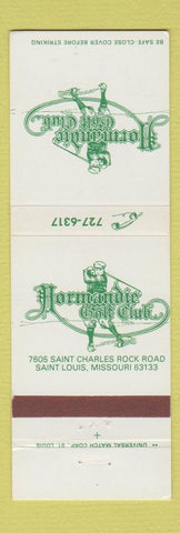 Matchbook Cover - Normandie Golf Club St Louis MO