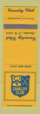 Matchbook Cover - Cavalry Club Manlius NY