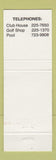 Matchbook Cover - Ridgemont Country Club Rochester NY WEAR