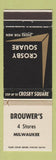 Matchbook Cover - Crosby Square Men's Shoes Brouwer's Milwaukee WI