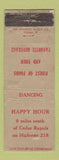 Matchbook Cover - Happy House Cedar Rapids IA POOR