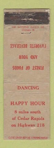 Matchbook Cover - Happy House Cedar Rapids IA POOR