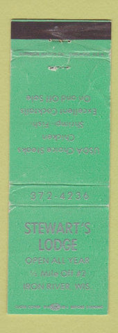 Matchbook Cover - Stewart's Lodge Iron River WI WEAR