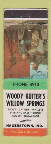 Matchbook Cover - Woody Kutter's Willow Springs Hagerstown IN WEAR