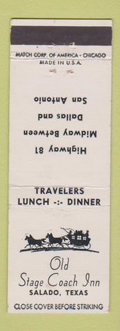 Matchbook Cover - Old Stage Coach Inn Salado TX