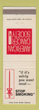 Matchbook Cover - American Cancer Society