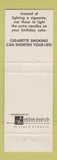 Matchbook Cover - American Cancer Society