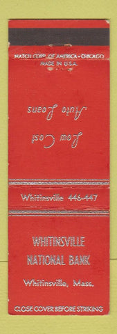 Matchbook Cover - Whitinsville National Bank MA