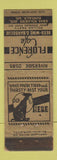 Matchbook Cover - Florence Cafe Dundalk MD WORN
