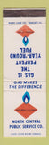 Matchbook Cover - North Central Public Service LP gas WEAR