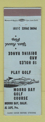 Matchbook Cover - Morro Bay Golf Course CA CREASE