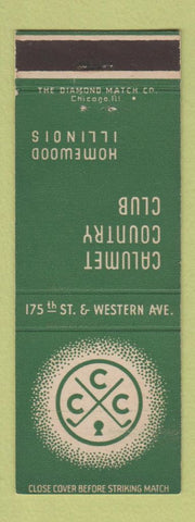 Matchbook Cover - Calumet Country Club Homewood IL
