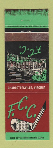 Matchbook Cover - Country Club Charlottesville VA