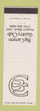 Matchbook Cover - Big Canyon Country Club Newport Beach CA