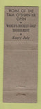 Matchbook Cover - Tam O Shanter Country Club Chicago IL