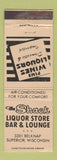 Matchbook Cover - The Shack Liquor Bar Lounge Superior WI WEAR