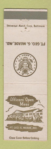 Matchbook Cover - US Army Ft Geo Meade MD