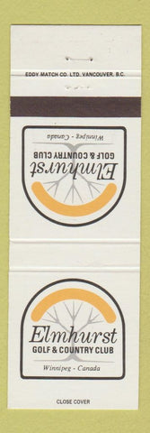 Matchbook Cover - Elmhurst Golf Country Club Winnipeg MB