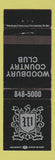 Matchbook Cover - Woodbury Country Club