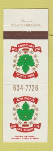 Matchbook Cover - Burlington Golf and Country Club ON