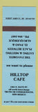 Matchbook Cover - Hilltop Cafe Truth or Consequences NM