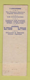 Matchbook Cover - Fender's Cafeteria Boston MA WEAR