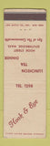 Matchbook Cover - Hook & Eye Restaurant Southbridge MA