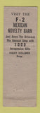 Matchbook Cover - Dragon's F2 Milke Bar Sheffield MA WEAR